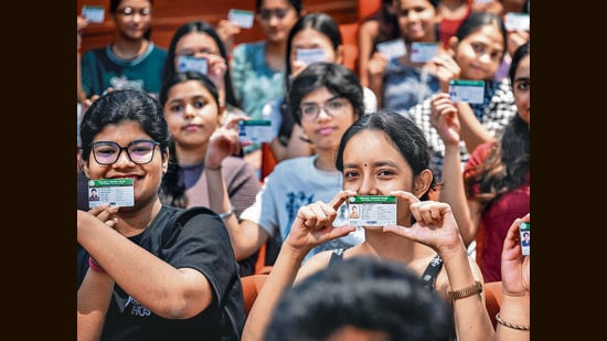 Thousands of final-year undergraduate and postgraduate students are expected to get an opportunity to interact directly with prospective employers and explore employment opportunities. (RAJ K RAJ /HT PHOTO)
