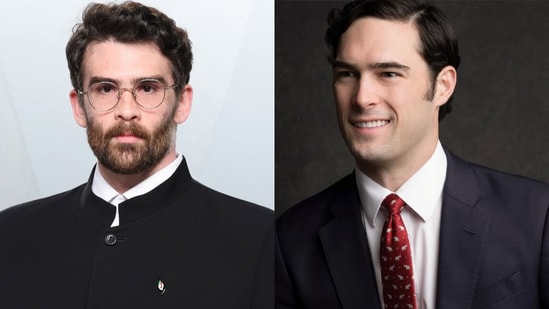 Hasan Piker answered Brandon Gill’s birth tourism attack by pointing to Gill’s wife and her Indian family background. (Hasan Piker/Instagram, Brandon Gill/Instagram)