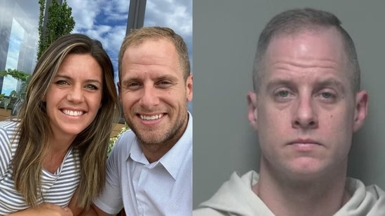 Caleb Flynn stands accused of murdering his wife, Ashley. (X/@901Lulu)