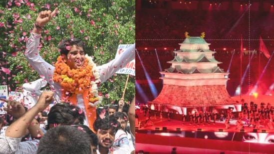 Yash Dabas, an ABVP candidate, has been elected president of DUSU; the Asian Games have been declared open in Japan. 