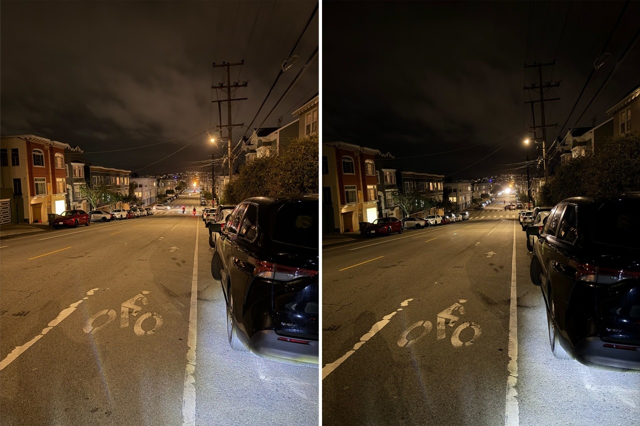 Compared with the iPhone 17 Pro’s shot, at left, the 18 Pro captured more details—but you have to zoom in to spot the differences. Compared with the iPhone 17 Pro’s shot, at left, the 18 Pro captured more details—but you have to zoom in to spot the differences.
