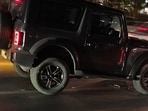 A video recorded by commuters showed the black Mahindra Thar, bearing a Delhi registration number, repeatedly ramming the cab on the road. (Screengrab)
