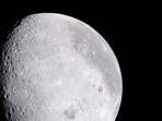 The Moon’s Orientale basin and its radiating crater chains, captured by NASA's Artemis II crew during a lunar flyby on April 6, 2026.
