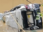 Rescue teams recovered the submerged vehicle after nearly four hours.