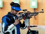 Elavenil Valarivan during the ten meter air rifle women individual qualification and team final shooting match in the ongoing Asian Games 2026