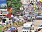 Pune, India - Sept. 3, 2018:The traffic problem at Shivaji Chowk in Hinjewadi is a matter of fact in Pune, India, on Monday, September 3, 2018. (HT PHOTO)