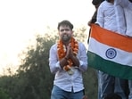 Shokeen polled 30,615 votes to defeat ABVP candidate Ishu Maurya, who secured 16,910 votes. (Vipin Kumar/Hindustan Times)