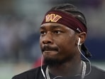 Stefon Diggs #3 of the Washington Commanders looks on prior to a game against the Dallas Cowboys at AT&T Stadium in Arlington, Texas.(Getty Images via AFP)
