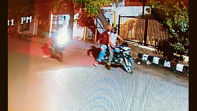 A CCTV grab of the incident. (HT Photo)