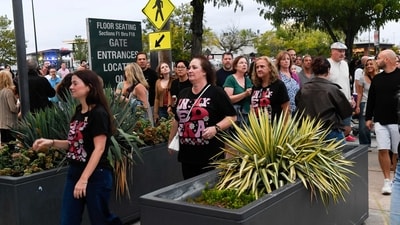 Fans arrive for English singer-songwriter Ed Sheeran's concert at Lincoln Financial Field in Philadelphia (AFP) Fans arrive for English singer-songwriter Ed Sheeran's concert at Lincoln Financial Field in Philadelphia (AFP)