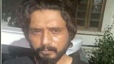 Kala Jathedi is being brought to his native village in Sonipat under police security for his twin daughters’ naming ceremony after receiving five-hour parole. Kala Jathedi is being brought to his native village in Sonipat under police security for his twin daughters’ naming ceremony after receiving five-hour parole.