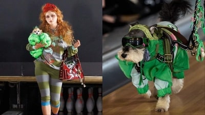The showcase was part of a collaboration between British label Chopova Lowena and Lloyds Bank, highlighting the importance of protecting and insuring pets