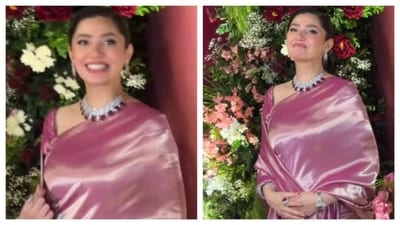 Pakistani actor Mahira Khan glows in a glam pink saree. (Instagram) Pakistani actor Mahira Khan glows in a glam pink saree. (Instagram)