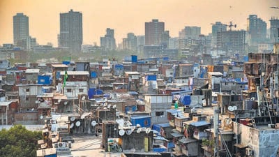 Mumbai, India - November 13, 2024: A view of the Behrampada Slums, Bandra East in Mumbai, India, on Wednesday, November 13, 2024. (Photo by Satish Bate/ Hindustan Times) (Hindustan Times) Mumbai, India - November 13, 2024: A view of the Behrampada Slums, Bandra East in Mumbai, India, on Wednesday, November 13, 2024. (Photo by Satish Bate/ Hindustan Times) (Hindustan Times)