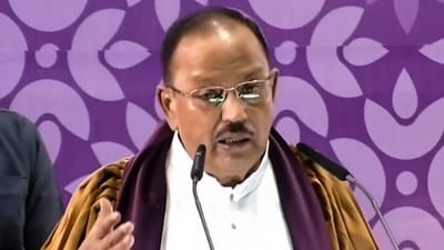 National Security Advisor (NSA) Ajit Doval speaks during the convocation ceremony of IIT Roorkee, in Roorkee, Saturday. (PTI)