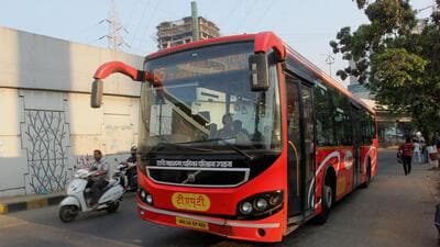 Thane, India - Feb. 21, 2018:TMT Volvo Bus Thane ,India, on Friday, February 02, 2018. (Photo by Praful Gangurde/ Hindustan Times) (Praful Gangurde) Thane, India - Feb. 21, 2018:TMT Volvo Bus Thane ,India, on Friday, February 02, 2018. (Photo by Praful Gangurde/ Hindustan Times) (Praful Gangurde)