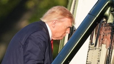 President Donald Trump boards Marine One on the Ellipse near the White House, Friday, Sept. 18. (AP Photo/Alex Brandon) President Donald Trump boards Marine One on the Ellipse near the White House, Friday, Sept. 18. (AP Photo/Alex Brandon)