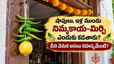 షాపులు, ఇళ్ల ముందు నిమ్మకాయ-మిర్చి ఎందుకు కడతారు? దీని వెనుక అసలు రహస్యమేంటి? (AI) షాపులు, ఇళ్ల ముందు నిమ్మకాయ-మిర్చి ఎందుకు కడతారు? దీని వెనుక అసలు రహస్యమేంటి? (AI)