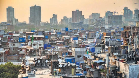 Mumbai, India - November 13, 2024: A view of the Behrampada Slums, Bandra East in Mumbai, India, on Wednesday, November 13, 2024. (Photo by Satish Bate/ Hindustan Times) (Hindustan Times)