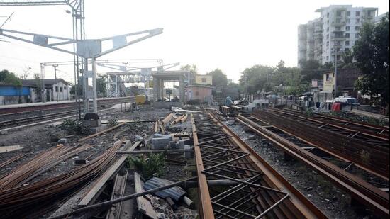 Pune, India - May 6, 2019: A view of Hadapsar Railway station of which the work is still in progress in Pune, India, on Monday, May 6, 2019. (Photo by Shankar Narayan/HT PHOTO)