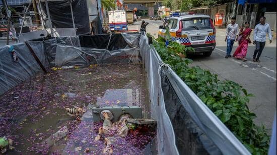 iMumbai, India - September 20, 2026: 19-year-old Rohit Bhimsing Rathod, who died after receiving an electric shock during Ganpati idol immersion, at the Lokmanya Tilak Ganesh Visarjan Talav in Shyam Nagar, Jogeshwari East, Mumbai, on Saturday night in mumbai, India, on Sunday, September 20, 2026. (Photo by Satish Bate/ Hindustan Times) (Hindustan Times)