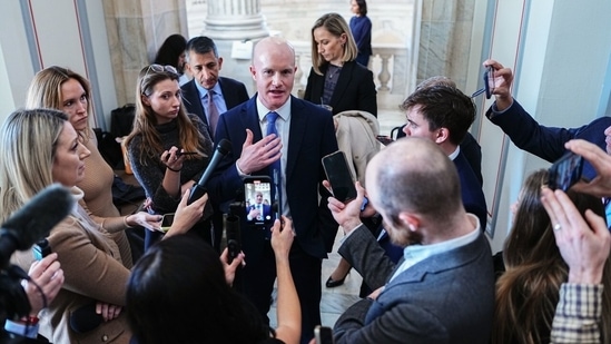 Coinbase CEO Brian Armstrong on Capitol Hill in January.