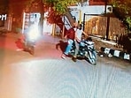 A CCTV grab of the incident. (HT Photo)