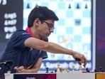 File picture of Dutch chess grandmaster Anish Giri playing for Alpine Pipers team in the Global Chess League 2026 final match in Bengaluru on September 13. (PTI)