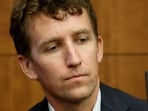 FILE - Patrick Clancy sits on the stand during the Lindsay Clancy murder trial at Plymouth Superior Court in Plymouth, Mass., on Wednesday, July 29, 2026. (David L. Ryan/The Boston Globe via AP, Pool,File)