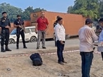 Police personnel cordon off the site following an encounter in which Naxal commander Brijesh Ganjhu, alias Gopal Singh Bhokta, carrying a reward of <span class='webrupee'>₹</span>30 lakh, was killed, near Varanasi. Police personnel cordon off the site following an encounter in which Naxal commander Brijesh Ganjhu, alias Gopal Singh Bhokta, carrying a reward of <span class='webrupee'>₹</span>30 lakh, was killed, near Varanasi.