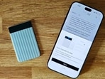 Plaud makes a strong case for itself with summaries that also include a chatbot-like feature. (Visha Mathur | HT picture)