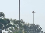 The Punjab State Power Corporation Limited (PSPCL), meanwhile, says the power supply to these lights was disconnected after the NHAI defaulted on bills totalling  <span class='webrupee'>₹</span>7 lakh. (HT Photo)
