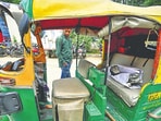 The truck crashed into a boom lift and an auto-rickshaw.
