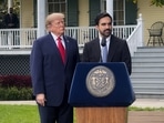 US President Donald Trump and New York City Mayor Zohran Mamdani speak to reporters during a press conference following their meeting at Gracie Mansion in New York City, US.