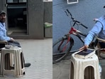 Workplace friendship between employee and security guard wins hearts.