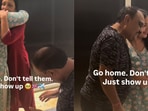 Woman surprises her in-laws with a secret India visit.(Instagram/@planes.and.lanes )