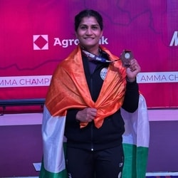 Suchika Tariyal won the bronze medal after her bout ended as a draw. 
