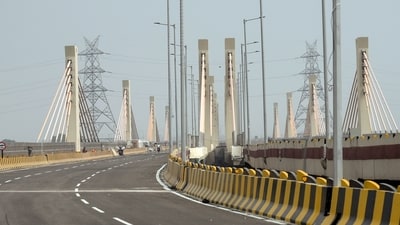 A view of the Barapullah Phase-3 elevated corridor that is scheduled to be inaugurated on September 29. (ANI)