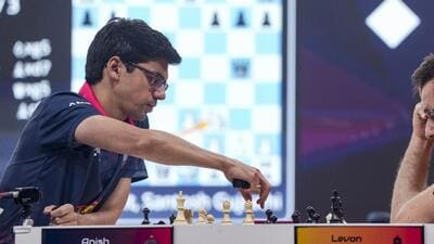 File picture of Dutch chess grandmaster Anish Giri playing for Alpine Pipers team in the Global Chess League 2026 final match in Bengaluru on September 13. (PTI) File picture of Dutch chess grandmaster Anish Giri playing for Alpine Pipers team in the Global Chess League 2026 final match in Bengaluru on September 13. (PTI)