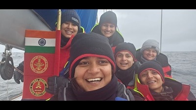 Lt Col Varudkar was back home till Sunday to spend some time with family in Ghaziabad. She has a 12-year-old daughter and a nine-year-old son. (HT Photo)