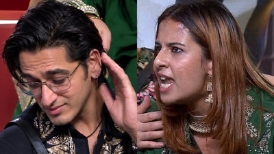 Rhiti Tiwari hurls abuses at Qazi Touqeer in Bigg Boss 20. Rhiti Tiwari hurls abuses at Qazi Touqeer in Bigg Boss 20.