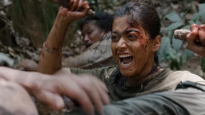 Mysaa teaser: Rashmika Mandanna takes on a fiery avatar in the film. Mysaa teaser: Rashmika Mandanna takes on a fiery avatar in the film.