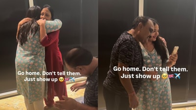 Woman surprises her in-laws with a secret India visit. (Instagram/@planes.and.lanes ) Woman surprises her in-laws with a secret India visit. (Instagram/@planes.and.lanes )