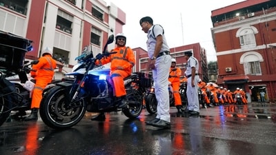 The Ultraviolette X-47 ‘Skyforce’ Patrol Variant has joined the Kolkata Police fleet with equipment designed for daily law-enforcement duties. The Ultraviolette X-47 ‘Skyforce’ Patrol Variant has joined the Kolkata Police fleet with equipment designed for daily law-enforcement duties.