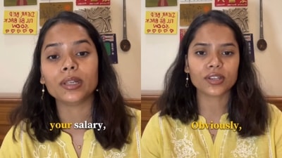 A woman shared why she believed people should think twice before revealing their exact salary to others. (Instagram/simraniscreating) A woman shared why she believed people should think twice before revealing their exact salary to others. (Instagram/simraniscreating)
