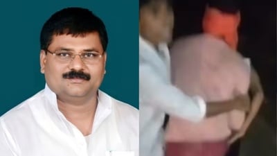 The incident was captured in a video that was widely circulated on social media and triggered public outrage. (X and viral video screengrab ) The incident was captured in a video that was widely circulated on social media and triggered public outrage. (X and viral video screengrab )