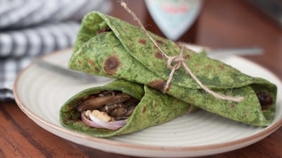 This healthy paneer spinach wrap is perfect for breakfast, lunch, and dinner. (Pinterest) This healthy paneer spinach wrap is perfect for breakfast, lunch, and dinner. (Pinterest)