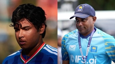 Sanath Jayasuriya, right, with an interesting take on Vaibhav Sooryavanshi (AFP) Sanath Jayasuriya, right, with an interesting take on Vaibhav Sooryavanshi (AFP)