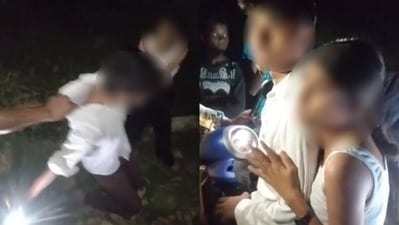 বিহারে কিশোর-কিশোরীকে ঘেরাও করে চরম হেনস্থা (সৌজন্যে এক্স ) বিহারে কিশোর-কিশোরীকে ঘেরাও করে চরম হেনস্থা (সৌজন্যে এক্স )