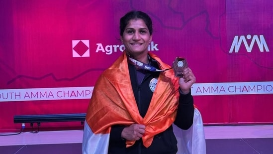 Suchika Tariyal won the bronze medal after her bout ended as a draw.